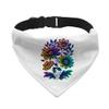 Floral Print Pet Bandana Collar - Graphic Scarf Collar - Colorful Dog Bandana - L view 1