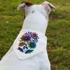 Floral Print Pet Bandana Collar - Graphic Scarf Collar - Colorful Dog Bandana - L view 2