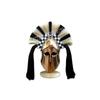 Greek Corinthian Plume Helmet | Medieval Hoplite Warrior Armor for Adults | Brass/Steel Spartan-Style Helmet with Horsehair Crest & Wooden Display Stand for Costume, LARP & Collectibles view 1