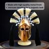 Greek Corinthian Plume Helmet | Medieval Hoplite Warrior Armor for Adults | Brass/Steel Spartan-Style Helmet with Horsehair Crest & Wooden Display Stand for Costume, LARP & Collectibles view 3