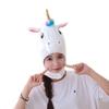 BEESUM 2023 Cute Unicorn Head Mask Plush Animal Horse Adult Hat Adult Halloween Christmas Party Costume view 2