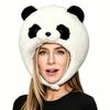 BEESUM 2023 Cute Panda Head Mask Plush Animal Bear Costume Hat for Halloween Christmas Party view 1