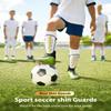 Upgraded Soccer Shin Guards for Kids Youth Adults, CE Certified AirsFish Shin Guard Sleeves Protection Gear for Boys Girls Soccer Games EVA Cushion Reduce Shocks and Injuries (Small, White+Gold) view 3
