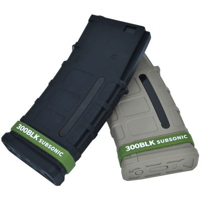12 Pack Miaozhun 300 BLK Subsonic Magazine Marking Bands .300 Blackout Subsonic Magazine Caliber Identification(Army Green-White)