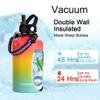 64oz Water Bottle with Paracord Handle &Carrier Bag &Silicone Boot,Straw Spout Flip Lids,Half Gallon Double Wall Vacuum Stainless Steel Insulated Jug with Sleeve,Leakproof Keep Cold & Hot view 4