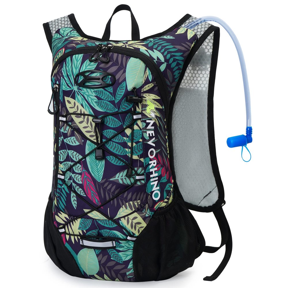 Lightweight Hydration Backpack, Running Backpack with 2L Water Bladder, Hydro Water Daypack for Cycling Hiking Rave for Men Women
