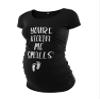 Decrum Pregnancy Announcement Shirt - Womens Maternity Tops for Mom to Be [40022011-BL] | Kicking Me, XS view 1