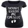 Decrum Pregnancy Announcement Shirt - Womens Maternity Tops for Mom to Be [40022011-BL] | Kicking Me, XS view 3
