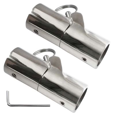 GaiRen 2 Pack Boat Pipe Connector, 316SS Marine Grade Handrail Fitting Folding Swivel Coupling Tube Joint Connector for 1" (25MM) O.D. Stainless Steel Boat Hardware
