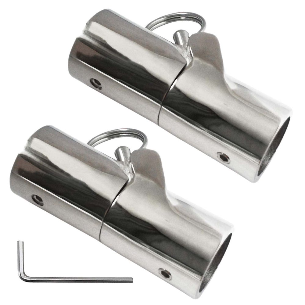 GaiRen 2 Pack Boat Pipe Connector, 316SS Marine Grade Handrail Fitting Folding Swivel Coupling Tube Joint Connector for 1" (25MM) O.D. Stainless Steel Boat Hardware