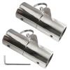 GaiRen 2 Pack Boat Pipe Connector, 316SS Marine Grade Handrail Fitting Folding Swivel Coupling Tube Joint Connector for 1" (25MM) O.D. Stainless Steel Boat Hardware view 1