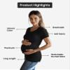 Decrum Pregnancy Tops for Women - Womens Maternity Shirts for Expected Mom [40022011-AE] | Black, XS view 2