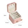 ArtsPavilion Travel Jewelry Box Small Jewelry Organizer Portable Jewelry Case for Ring Pendant Earring Necklace Bracelet Organizer Storage Holder Boxes Pink view 2