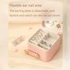 ArtsPavilion Travel Jewelry Box Small Jewelry Organizer Portable Jewelry Case for Ring Pendant Earring Necklace Bracelet Organizer Storage Holder Boxes Pink view 4
