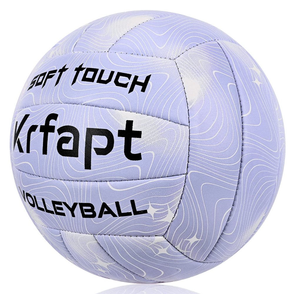 Krfapt Volleyball - Beach Volleyball Official Game Ball Size 5 for Youth & Adults (Ages 8-12) - Soft Touch Waterproof for Indoor & Outdoor TrainingPurple
