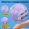 Krfapt Volleyball - Beach Volleyball Official Game Ball Size 5 for Youth & Adults (Ages 8-12) - Soft Touch Waterproof for Indoor & Outdoor TrainingPurple view 3