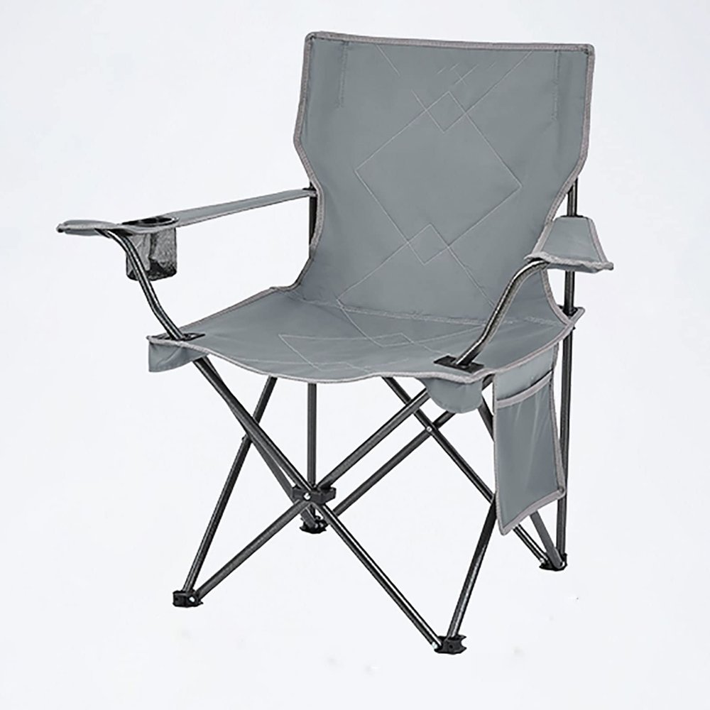 Quad Camping Folding Chair with Side Bag Portable Chair for Outdoor/Indoor Foldable Chair for Camping, Picnic, Lawn, Beach,Barbeques,Travel,and Fishing, Collapsible Arm Chair with Carry Bag ( Color :