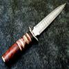 CUSTOM HANDMADE DAMASCUS STEEL CAMPING DAGGER HUNTING KNIFE BOWIE KNIFE view 4