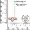 OMRANII Rose Tone, Simulated Cubic Zirconia Size-9 Halo Art Deco Bridal Wedding Engagement Ring Marquise Round CZ 925 Sterling Silver view 3