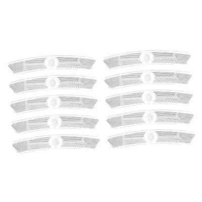 10Pcs White Bicycle Wheel Spoke Reflectors for Enhanced Night Safety High Reflective Bike Tire Accessories for Mountain and Road Bikes