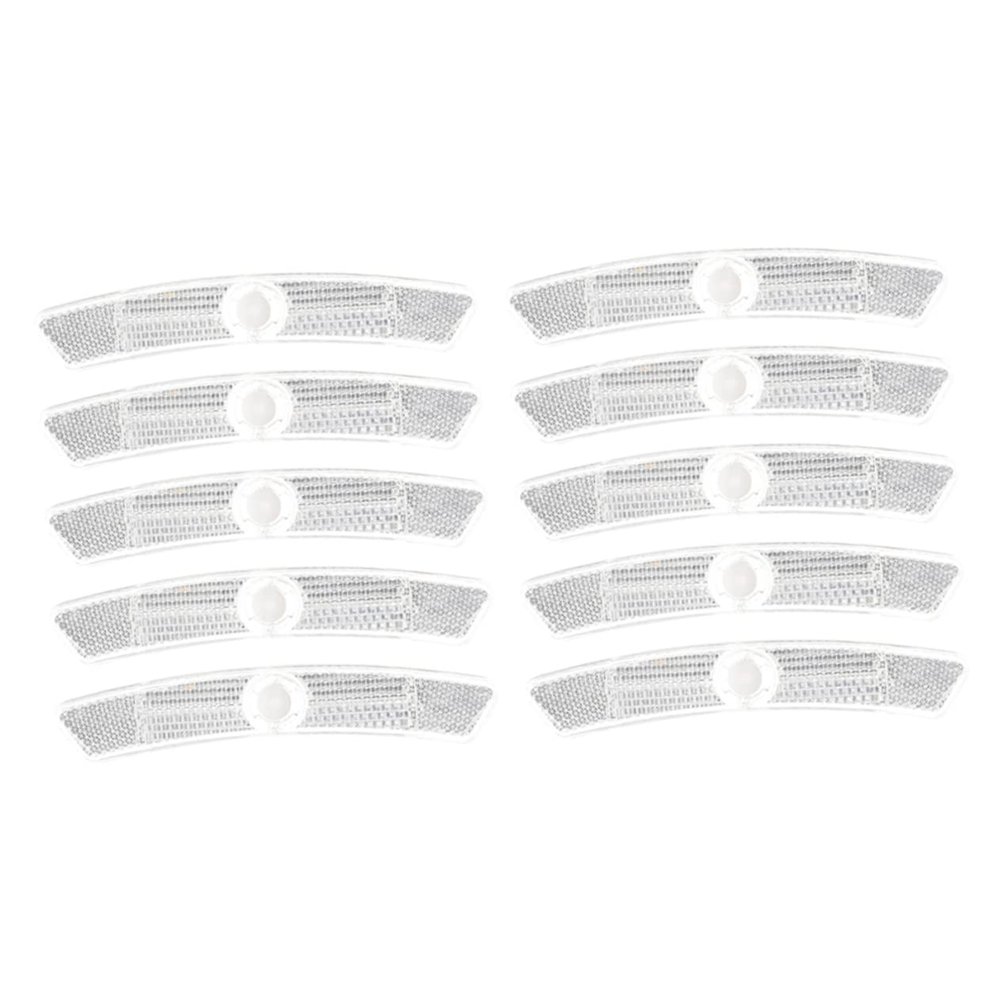 10Pcs White Bicycle Wheel Spoke Reflectors for Enhanced Night Safety High Reflective Bike Tire Accessories for Mountain and Road Bikes