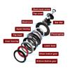 BOXKAT Bike Headset Set, Front Fork Stem Headset 44mm-56MM Lightweight Aluminium Alloy Cycling Accessory for Mountain Road Bike (Size : 42-52mm(Tapered/Straight)) view 2