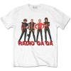 Rock Off officially licensed products Queen Radio Ga Ga Official Tee T-Shirt Mens Unisex, White, Medium view 1