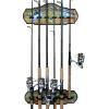 Rush Creek Creations Guy Harvey Durable Ancient World Map Fishing Wall Storage Rack 6 Rod Holder, Multi Color, Large view 1