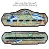 Rush Creek Creations Guy Harvey Durable Ancient World Map Fishing Wall Storage Rack 6 Rod Holder, Multi Color, Large view 2