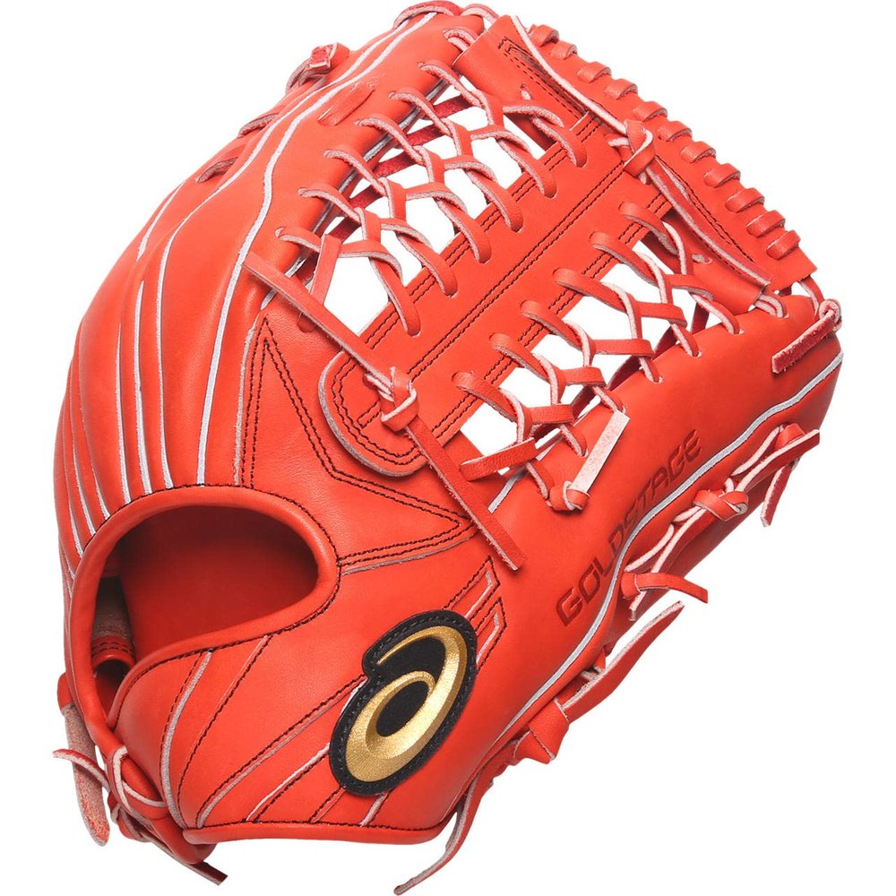 asics GOLDSTAGE Zero Men's Baseball Accessory (3121B138) (610) R Orange LH