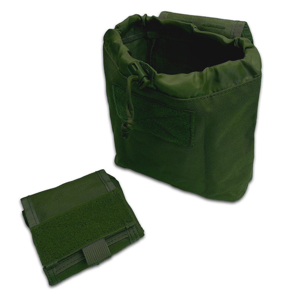 Coopers Bay PackRat Mag Dump Bag/Foraging Bag - Compact Folding Design with Molle Straps for Belt or Pack Carry - Heavy Duty Nylon (OD Green)