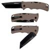 Cold Steel Verdict 3" AUS10A Tanto Point Blade 4.25" G-10 FDE Handle Everyday Carry Tactical Folding Knife with Tri-Ad Lock view 2