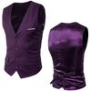 Maiyifu-GJ Men's V-Neck Sleeveless Jacket Casual Business Suit Vests Formal Slim Fit Lightweight Waistcoat (Purple,X-Large) view 3