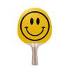TigerTail Sports Happy Face Colorful Design Ping Pong Paddle Premium 5 Ply Black Back view 1