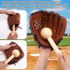 TOBWOLF 10PCS Baseball Glove Break in Kit for Adult Youth Catchers, Baseball Glove Mallet Baseball Mitts Shaper Wooden Baseballs Hammer, Softball Glove Wrap Band, Plastic Practice Ball & Glove Locks view 3