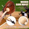 TOBWOLF 10PCS Baseball Glove Break in Kit for Adult Youth Catchers, Baseball Glove Mallet Baseball Mitts Shaper Wooden Baseballs Hammer, Softball Glove Wrap Band, Plastic Practice Ball & Glove Locks view 4