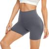 5 Biker Shorts for Women - High Waist Tummy Control Stretch Spandex Workout Yoga Running Gym Underwear, Grey, Plus Size view 1