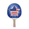 TigerTail Sports Star Flag Colorful Design Ping Pong Paddle, Premium 5 Ply Table Tennis Racket (Red on Back) view 1