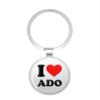 1080 Graphics I Love ADO Key Chain Stainless Steel Keychain with Ring view 1