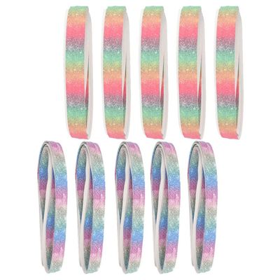 INOOMP 10pcs Tennis Racket Grip Tape Rainbow Color Badminton Grip Tape Anti Slip Absorbent Sweat Pu Racquet Handle Grip Tennis Overgrip for Rackets