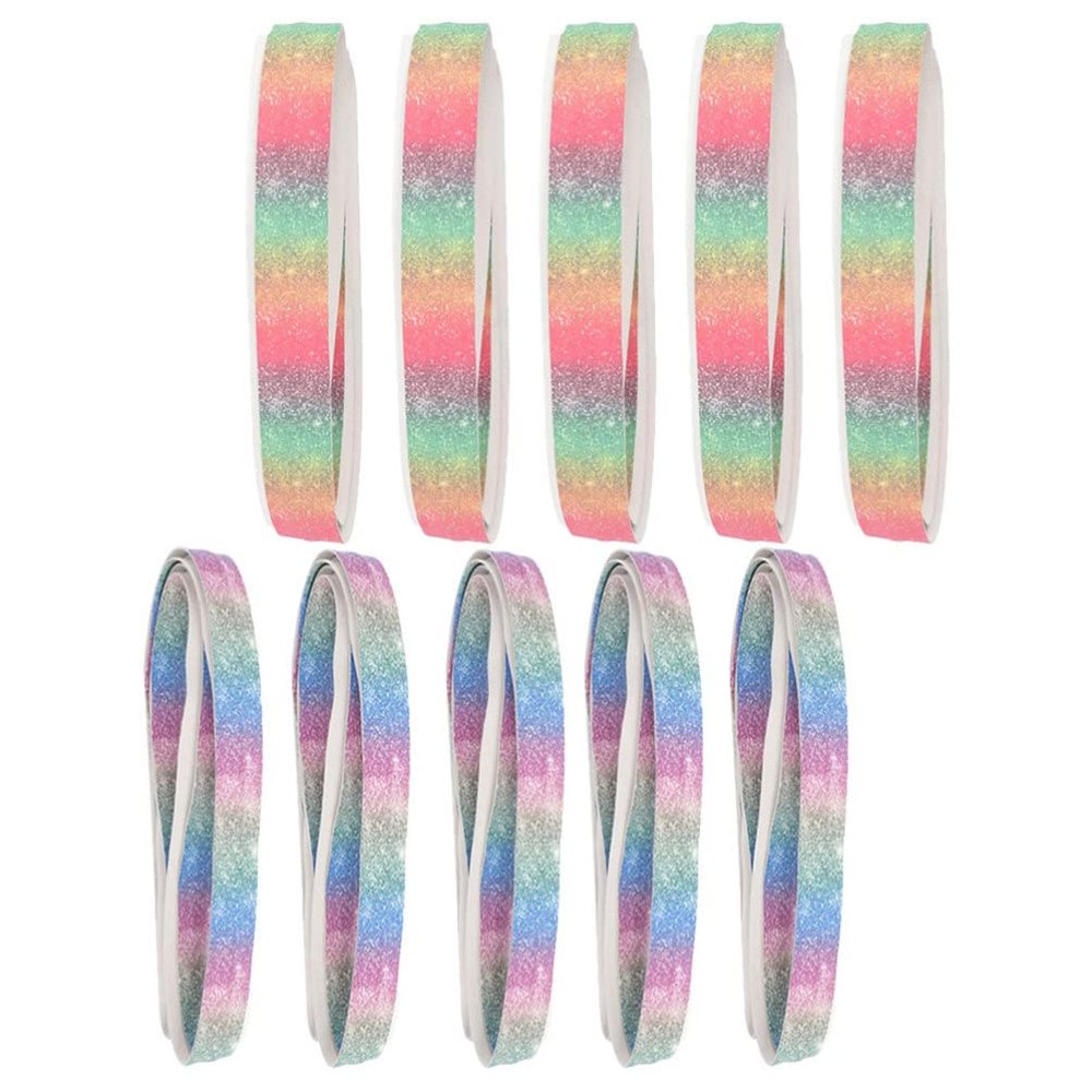 INOOMP 10pcs Tennis Racket Grip Tape Rainbow Color Badminton Grip Tape Anti Slip Absorbent Sweat Pu Racquet Handle Grip Tennis Overgrip for Rackets