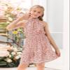 KunLunMen Floral Girls Dresses Age 5-14 Years Kids Summer Outfits Casual Halter Sleeveless Cute Short Sun Dresses view 3