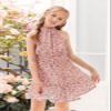 KunLunMen Floral Girls Dresses Age 5-14 Years Kids Summer Outfits Casual Halter Sleeveless Cute Short Sun Dresses view 4