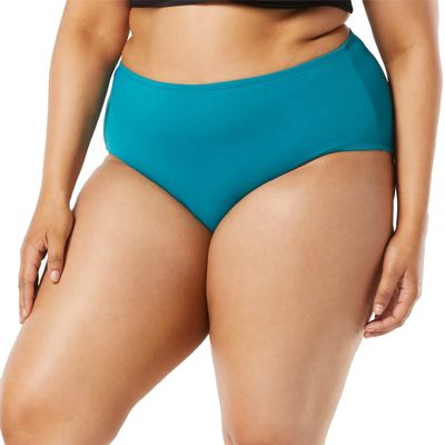 BEACH HOUSE Plus Size Chloe High Waisted Swim Bottom, Full Coverage, Lagoon 16