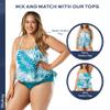BEACH HOUSE Plus Size Chloe High Waisted Swim Bottom, Full Coverage, Lagoon 16 view 4