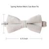 Spring Notion Men's Linen Blend Bow Tie and Pocket Square Handkerchief Hanky Set Plum view 4