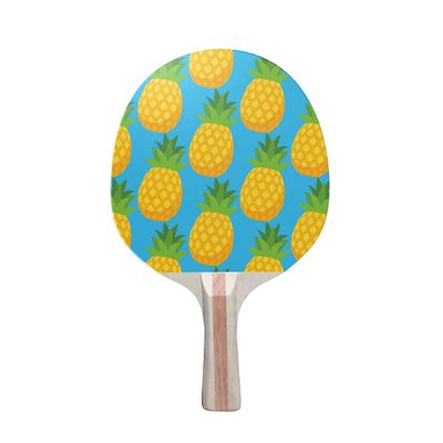 TigerTail Sports Pineapple Pattern Design Ping Pong Paddle Premium 5 Ply Black