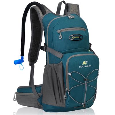 N NEVO RHINO Hydration Backpack, 18L Multipurpose Hiking Backpack with 3L Water Bladder, Water Backpack Insulated Hydration Pack Ideal for Hiking and Cycling