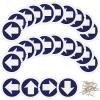 Amylove 24 Pieces Bright Reflective Trail Markers Round Bin Marker with Reflective Tacks Aluminum Signs Thumb Tacks for Hunting Hiking Camping and More (Blue)