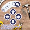 Amylove 24 Pieces Bright Reflective Trail Markers Round Bin Marker with Reflective Tacks Aluminum Signs Thumb Tacks for Hunting Hiking Camping and More (Blue) view 3